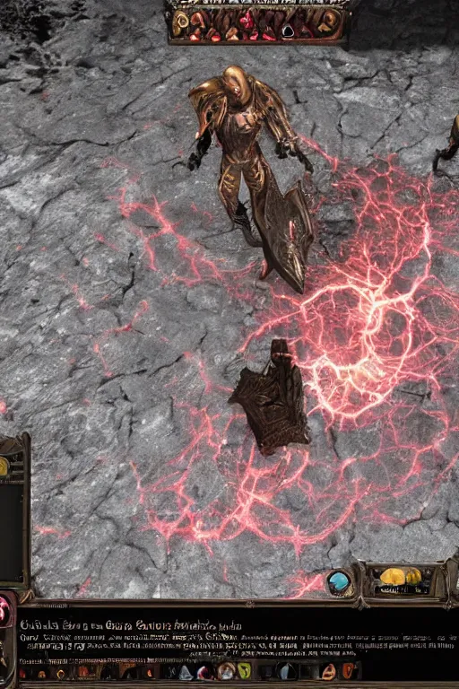 Image similar to Path of Exile, [Sirius], clear [[bronze]] face [mask], luminous red eyes, male image with [bronze] black bloody armor, sitting on the throne, inside the ruined gothic church, black shadows, red lasers, dark red bloody fog, black-grey smoky tornadoes fly around, [[blood]], Anachronism, painting, dark fantasy, steampunk, 4k, perfect quality,