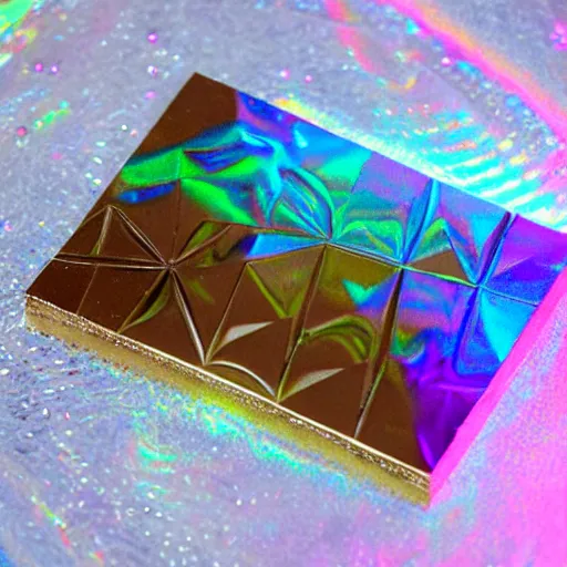 Prompt: holographic chocolate