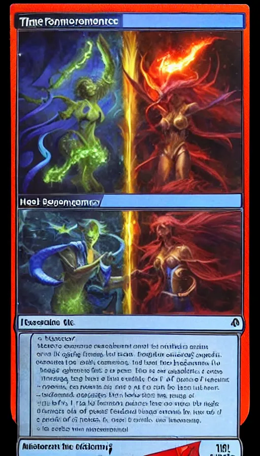 Image similar to the two complementary forces that make up all aspects and phenomena of life, from Magic the gathering