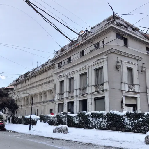 Image similar to Villa 31 Buenos Aires with snow