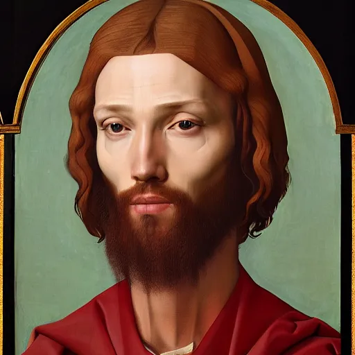 Image similar to portrait of joseph, in deposition of christ by van der weyden, high quality, realism, artstation, octane