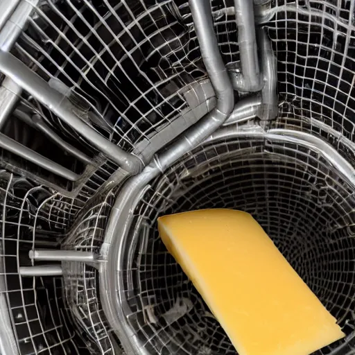 Image similar to hvac ductwork composed of cheese, hyper detailed, 8 k