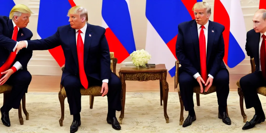 Prompt: sensual, trump, putin