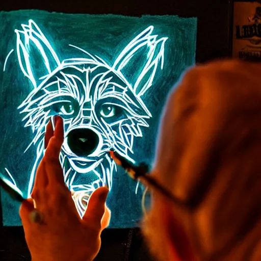 Image similar to photo portrait of drunk hobo artist drawing furries for booze, symmetry, awesome exposition, very detailed, highly accurate, intricate, professional lighting diffracted lightrays, 8 k, sense of awe