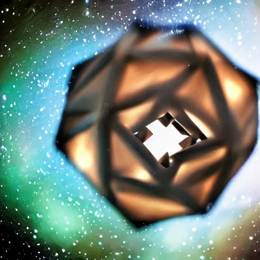 Prompt: origami galaxy, ultra realistic, studio shot, dramatic lighting, close up