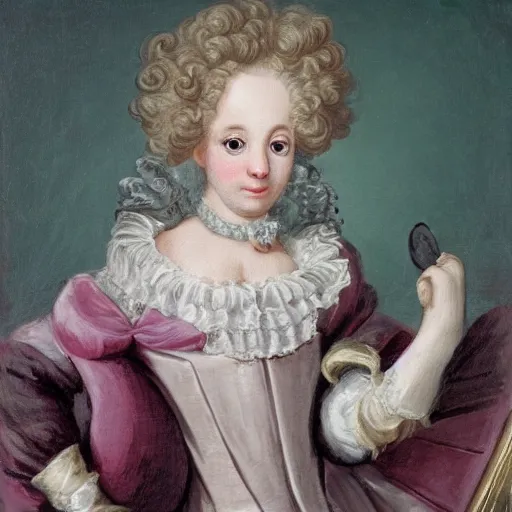 Prompt: rococo portrait of a muppet.