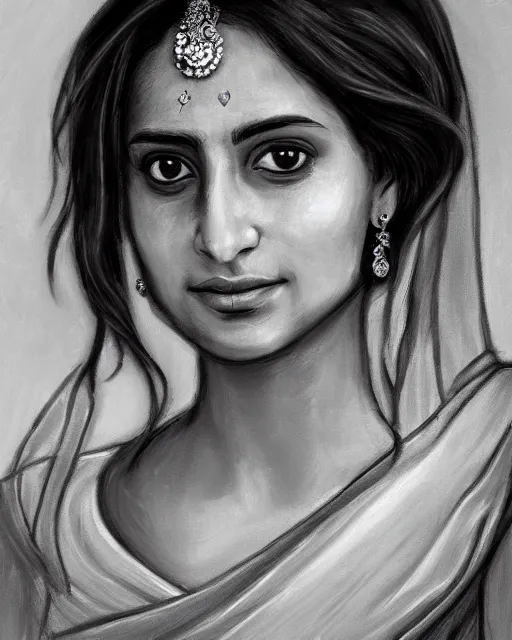 Prompt: an award winning portrait of the beautiful sherazade by rafael