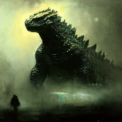 Image similar to legendary godzilla by jeremy mann