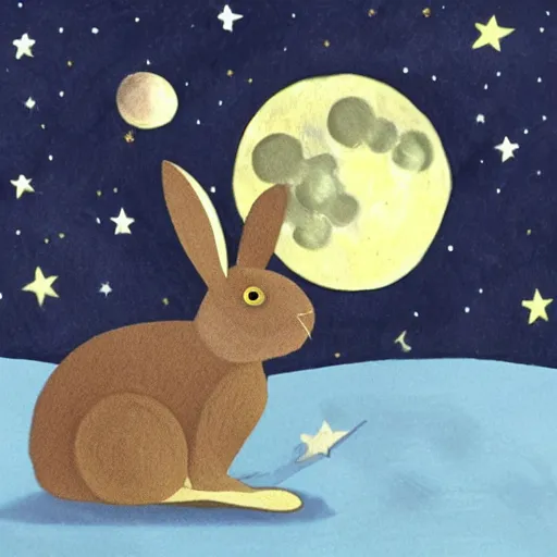 Image similar to rabbit on the moon