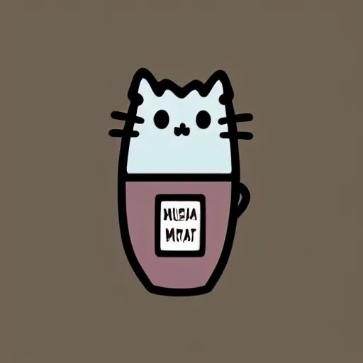 Image similar to Pusheen cat holding an Argentine mate cup, vector illustration, sticker