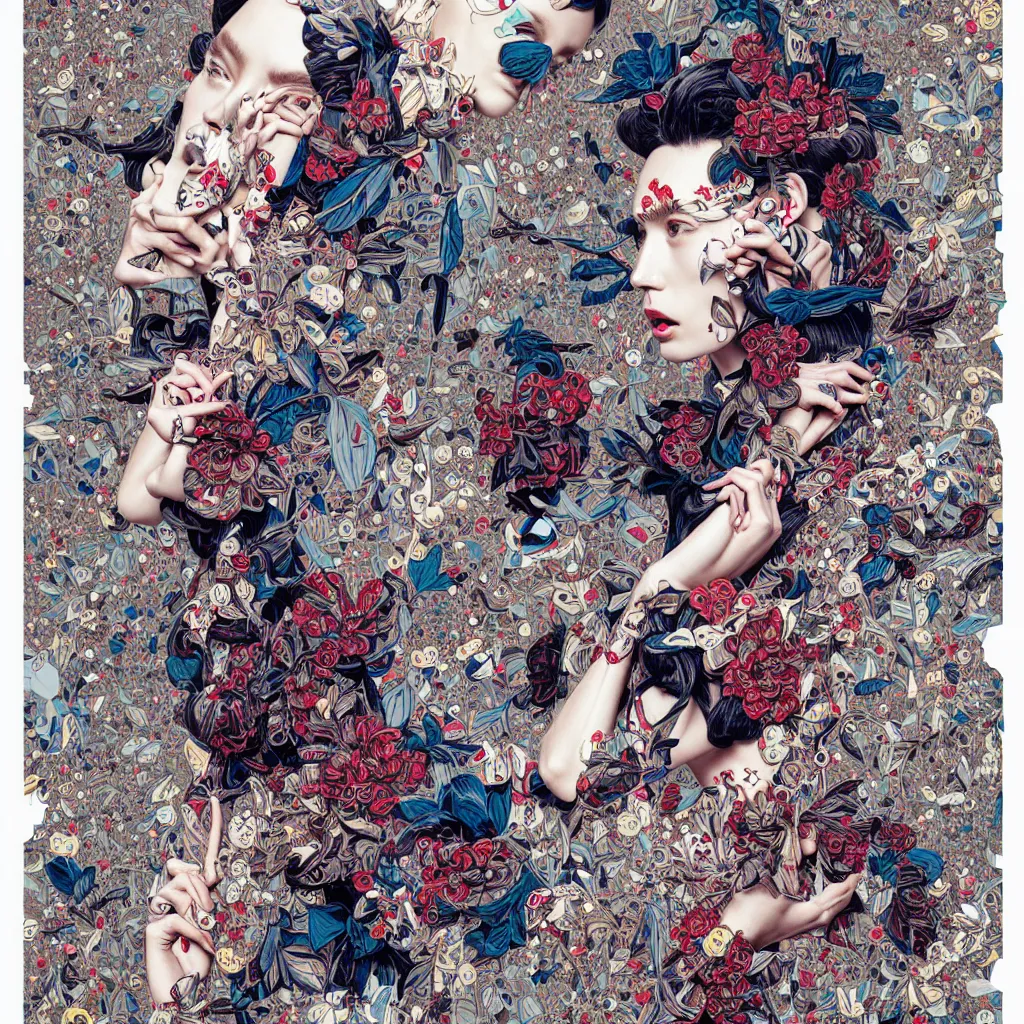 Prompt: fashion advertising campaign by james jean, highly detailed, intricate