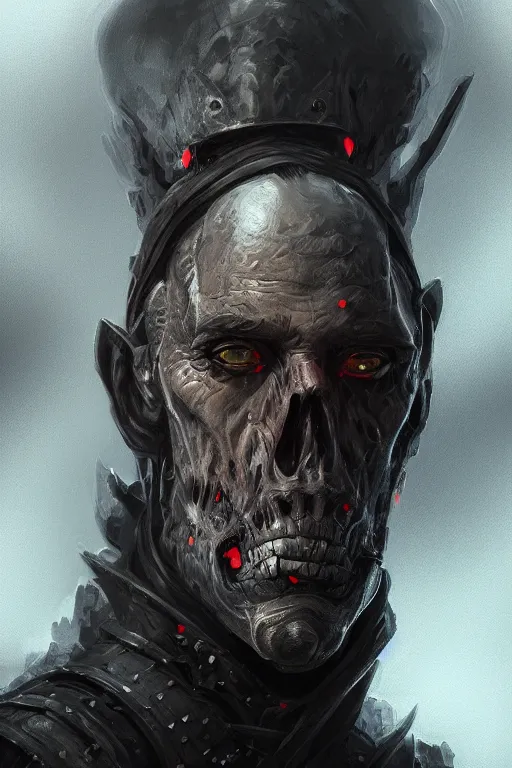 Prompt: a portrait of the horseman of the apocalypse, war, grim - lighting, high - contrast, intricate, elegant, highly detailed, digital painting, artstation, concept art, smooth, sharp focus, illustration