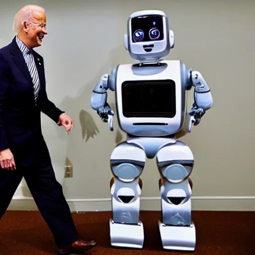 Prompt: joe biden robot, as a robot, robot