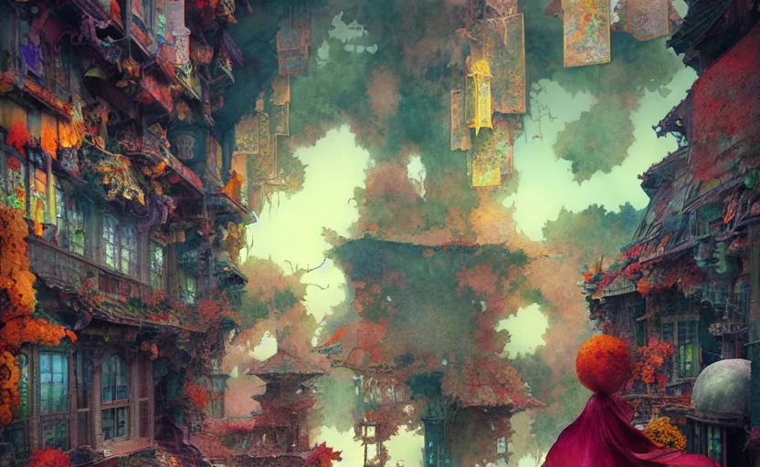 Image similar to office, fantasy. intricate, amazing composition, colorful watercolor, by ruan jia, by maxfield parrish, by marc simonetti, by hikari shimoda, by robert hubert, by zhang kechun, illustration, gloomy