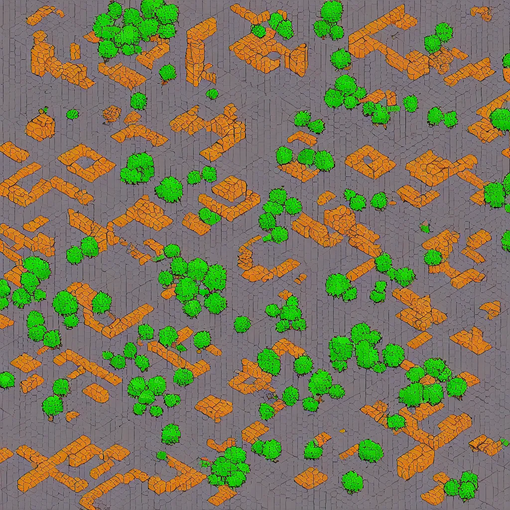 Prompt: lineart tileset including ground tile, resources tiles and wizard tower tiles