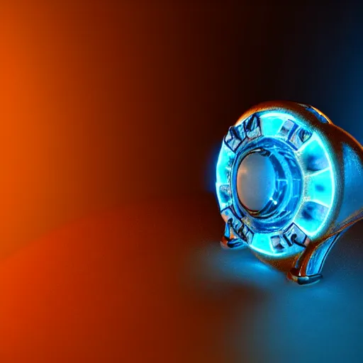 Prompt: a fantasy ring, blue glow, realistic reflections, intricate details, cinematic lighting, depth of field, octane render