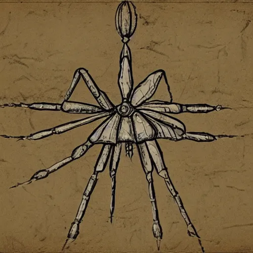 Prompt: mr krabs as a blueprint by leonardo davinci