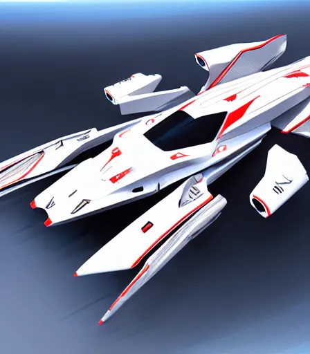 Image similar to highly detailed racing Spaceship concept art, artstation