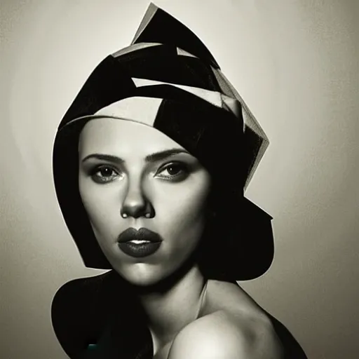 Prompt: Scarlett Johansson bathing in the style of Tamara de Lempicka