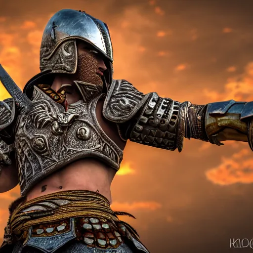 Prompt: warrior with falcon themed armour ,highly detailed, 4k, HDR, smooth, sharp focus, hyper realistic, high resolution