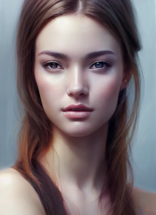 Image similar to photo of a gorgeous young woman in the style of stefan kostic, realistic, sharp focus, 8k high definition, insanely detailed, intricate, elegant, art by stanley lau and artgerm