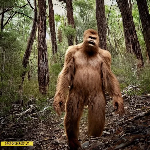 Image similar to National Geographic photo of Sasquatch in the Australian bush