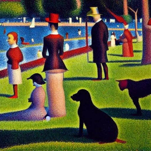 Prompt: the pet your parents wouldn't let you keep, painting by georges seurat, award winning art, 8 k, 4 k