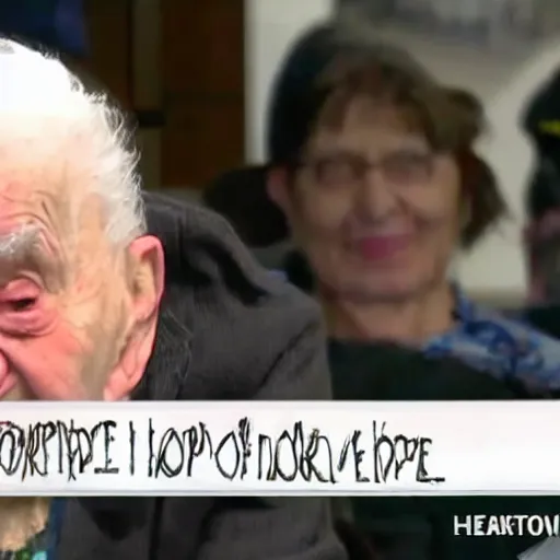 Prompt: holocaust survivor demonstrates hope