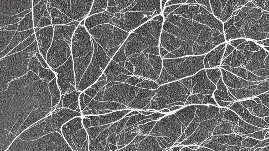Prompt: microscopic view of a neuron taken with scanning tunneling electron microscope
