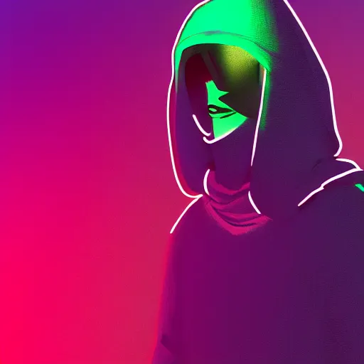 Image similar to penguin hacker in hoodie, portrait, vaporwave, synthwave, neon, vector graphics, cinematic, volumetric lighting, f 8 aperture, cinematic eastman 5 3 8 4 film, photorealistic