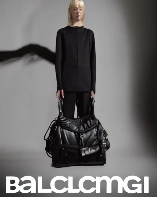 Image similar to leaked screenshot of Balenciaga's 2033 campaign