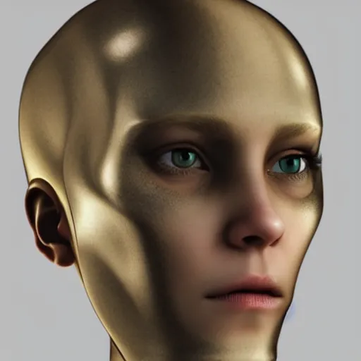 Image similar to headshot of humanoid robot from ex machina