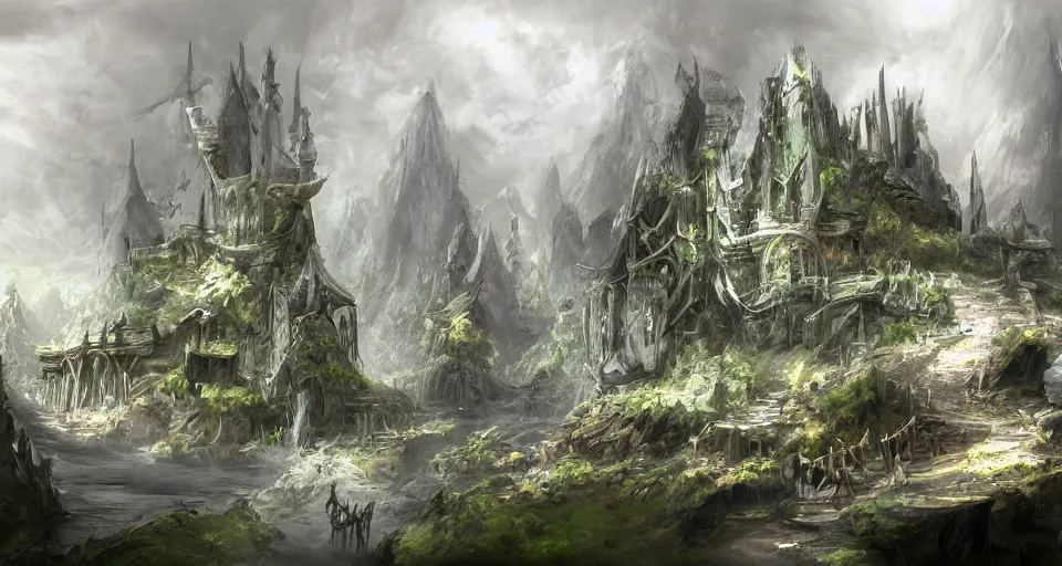 Image similar to fantasy world, concept art