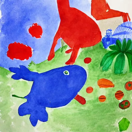 Prompt: eric carle scene in boston