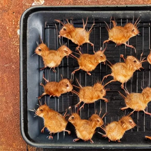 Prompt: fried rats