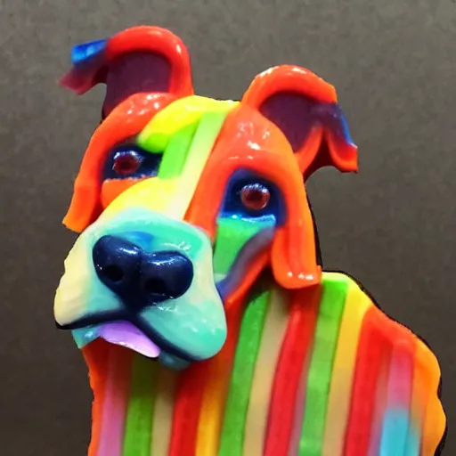 Image similar to dog made of gummy