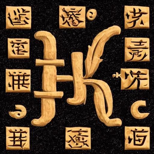 Prompt: the english alphabet, inspired by mandarin mongolian and cherokee scripts