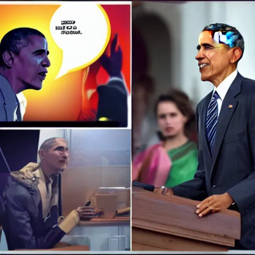 Image similar to barack obama as a character from the show reboot