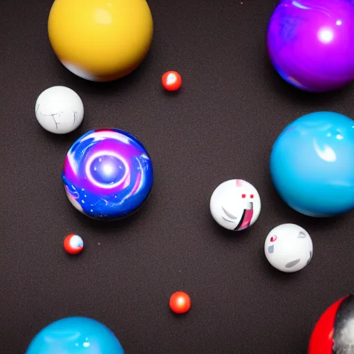 Image similar to planets of the galaxy as pool balls with pool balls containing galaxies and stars on a pool table with aliens holding pool sticks and drinking alien drinks movie still, cinematic, photorealistic, extreme detail, sharp focus, 8 k, intricate, hyper detailed, realistic, cinematic lighting