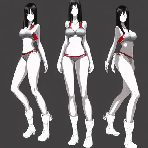 Image similar to face, shoulders and body concept art of tifa lockhart, trending on artstation