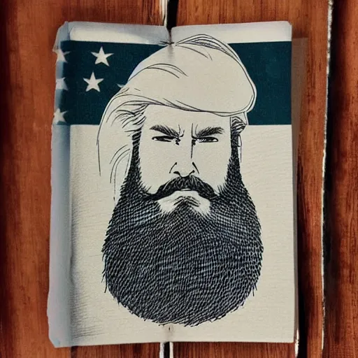 Prompt: bearded trump