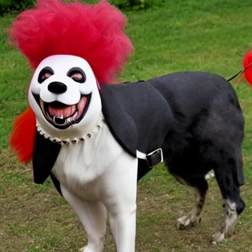 Image similar to a canine Pennywise, realistic