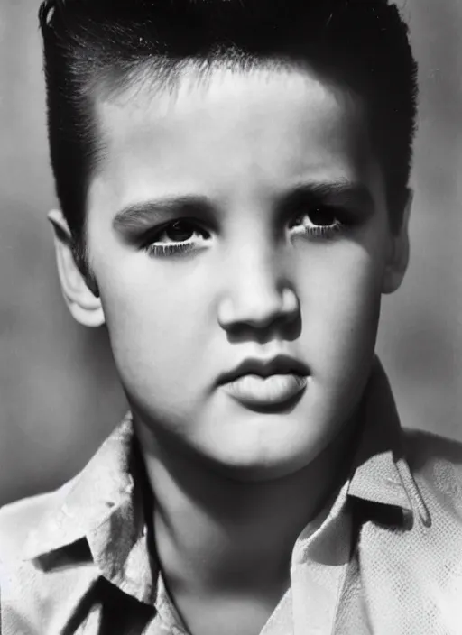 Image similar to photo of young elvis presley by anne leibovitz