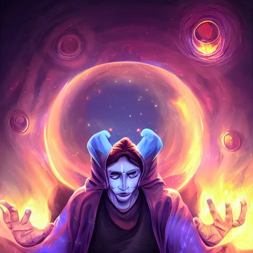 Image similar to a powerful psychic man emitting psychic powers, by cyril rolando,