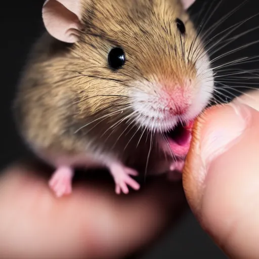 Image similar to a very tiny dwarf hamster eating a tiny screaming little child, realistic, depth of field, bokeh blur, studio lighting, detailed, 4 k ultra hd