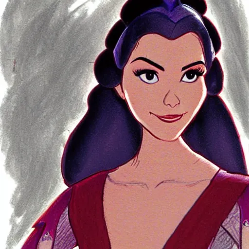 Image similar to milt kahl sketch of victoria justice as princess padme from star wars episode 3