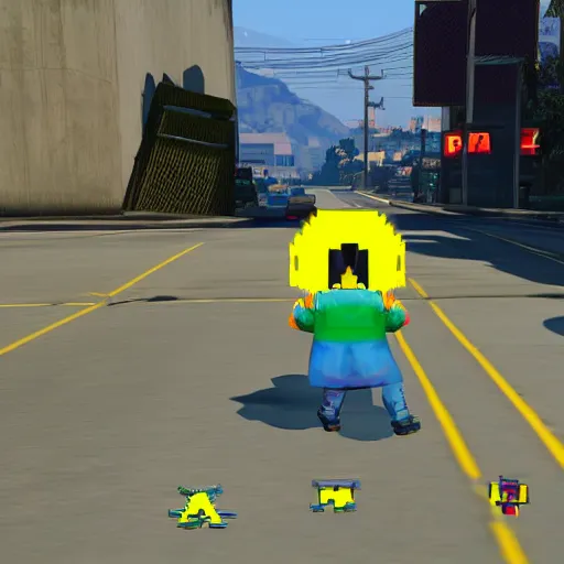 Prompt: pacman in gta