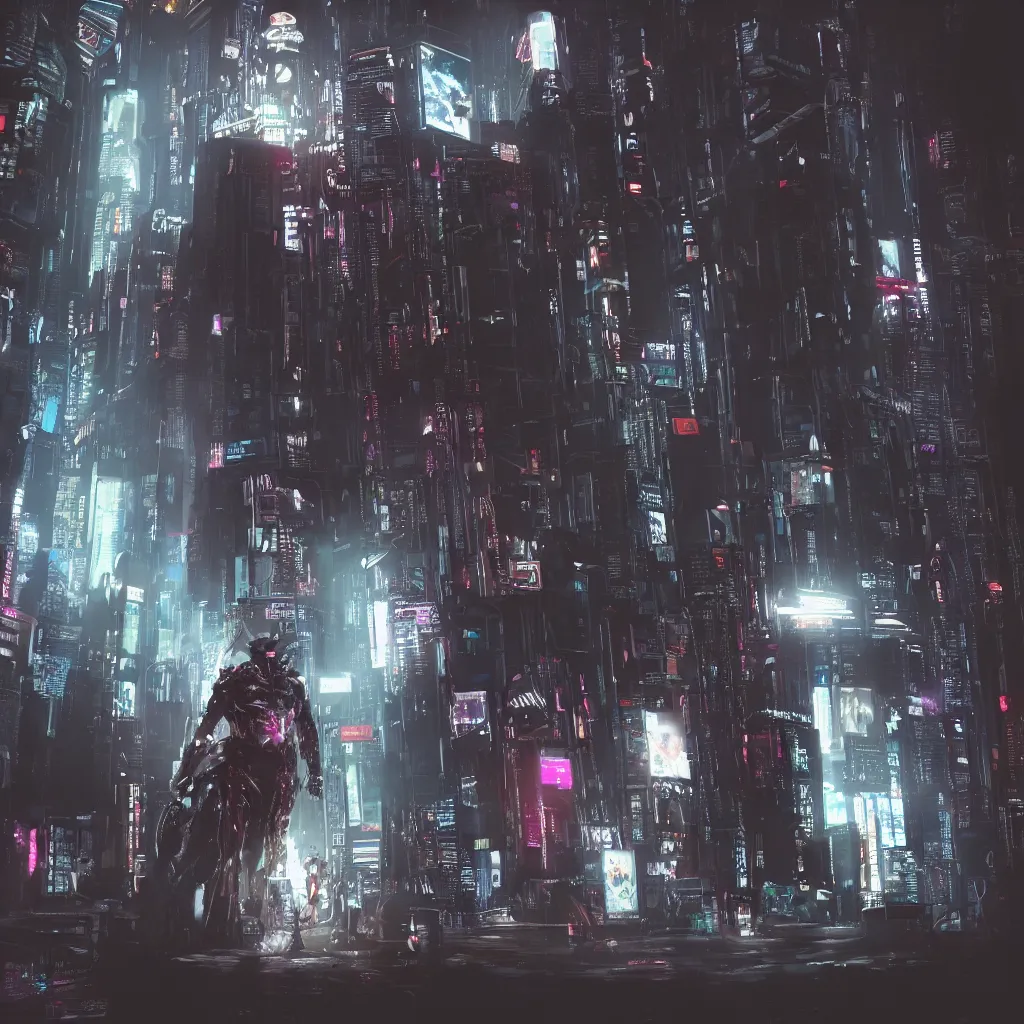 Image similar to a realistic detailed studio portrait photo of a monster, cyberpunk