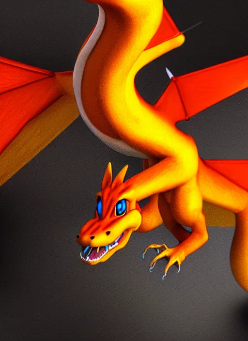 Prompt: portrait of hyperrealistic charizard, cgsociety