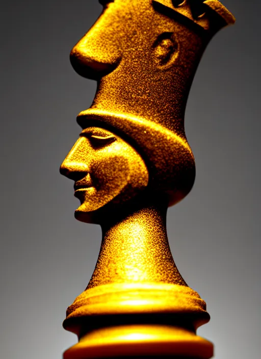 Image similar to ( queen chess piece by jonathan monk, sharpfocus, photorealism, soft diffuse autumn lights, some sun light ray, dark room wall, canon 5 d 5 0 mm lens